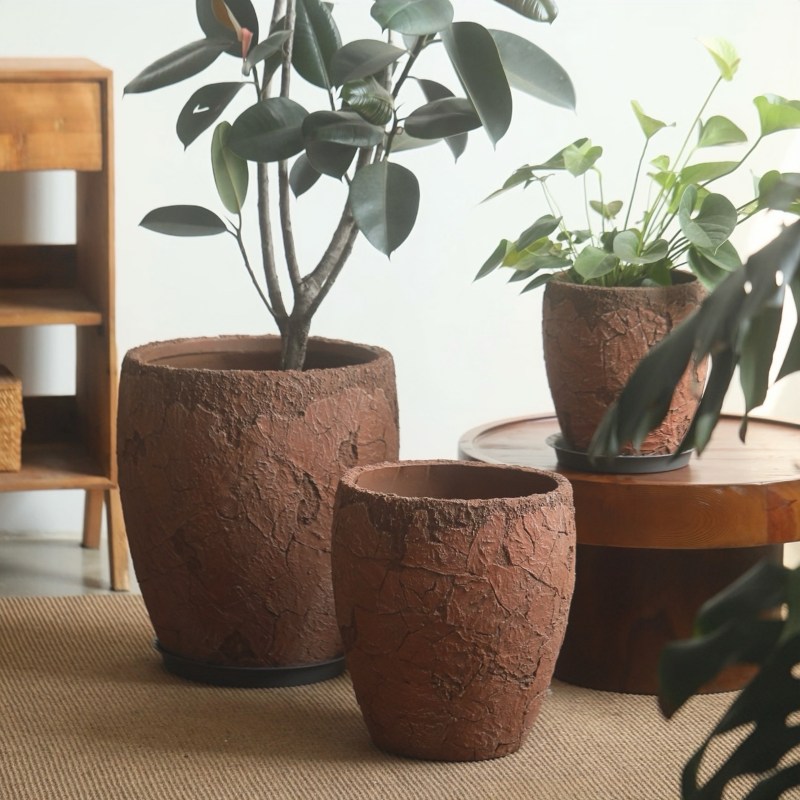 BarkStone Fiberglass Planter FB06